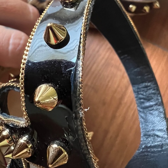 Christian Louboutin Patent Leopard Print Tchicaboum 100 Pumps 38.5 Version Brown - Picture 8 of 12